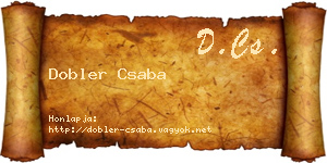 Dobler Csaba névjegykártya