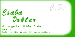 csaba dobler business card